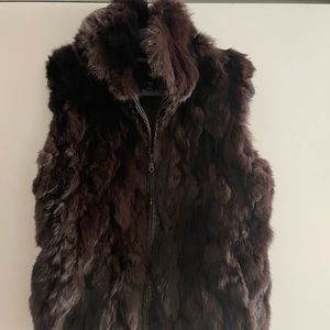 Saks Fifth Avenue Black Label Rabbit fur vest